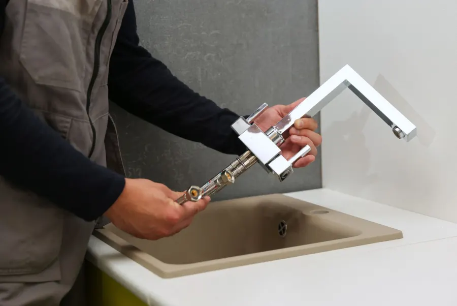 Installing a modern kitchen faucet
