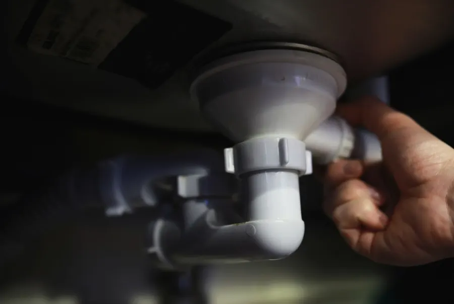 Sink drain trap connection